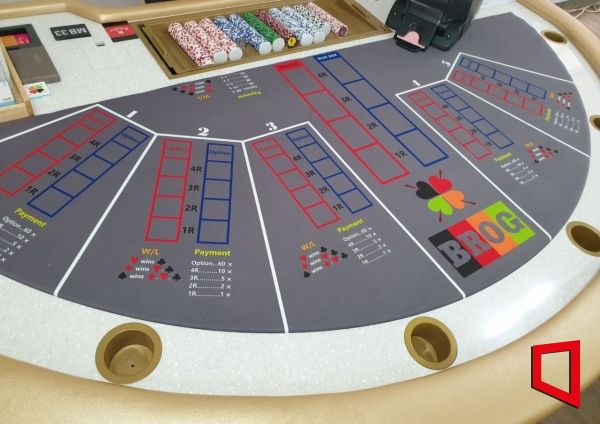 그랜드코리아레저(GKL) 사내벤처 '퍼센트케이'에서 시연한 자체 개발 신규 카지노 게임 '브로그(BROG)' 테이블