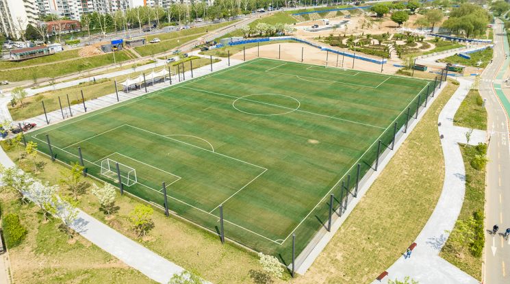 양천구 안양천 해마루축구장 인조 잔디구장 탈바꿈