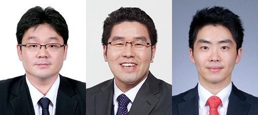 학술상 수상자 (왼쪽부터)김도훈, 최요순, 강현욱 교수.