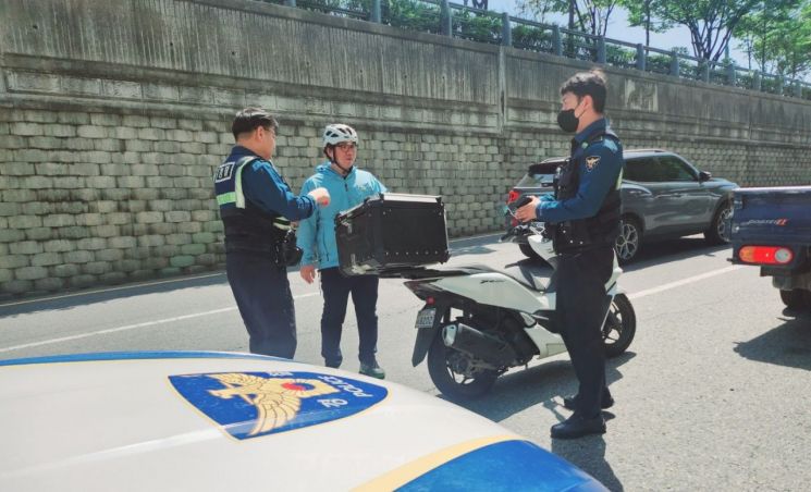광주 광산경찰서, 이륜차 법규위반 근절 활동