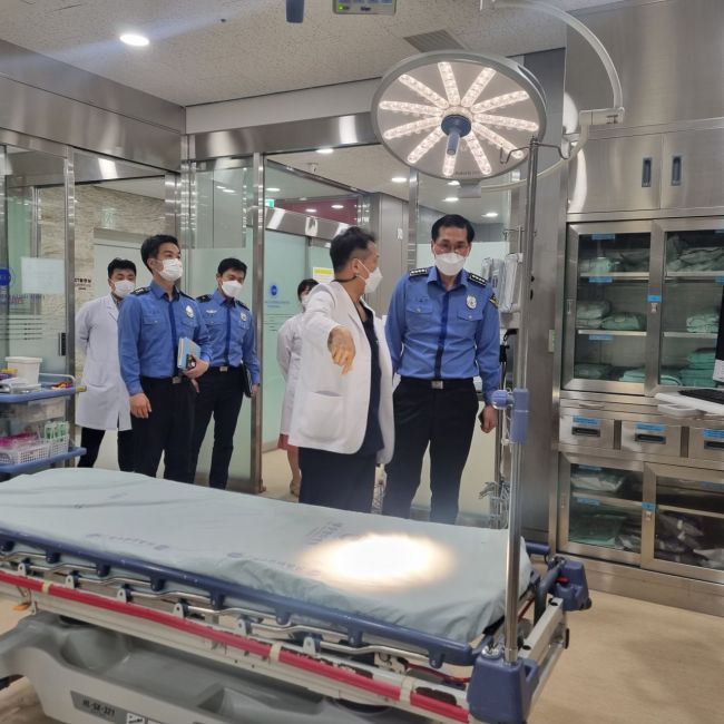 제주해경청이 경찰관 20명을 한라병원에 파견해 임상실습을 실시한다.[사진제공=제주해경청]