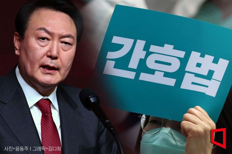 尹 "간호법, 유관기관 갈등·국민 건강에 불안감 초래"