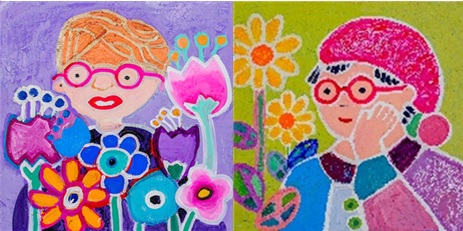 경기도청 광교신청사에 전시된 시각장애인의 작품 '꽃과의 대화'
