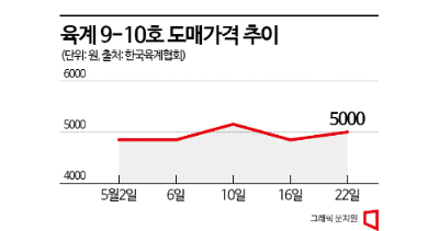 2주새 16% 뛰었는데 '끝 아니다'…'소·돼지고기 이동제한' 긴장