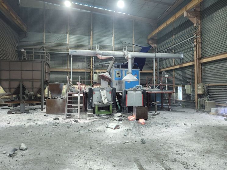경남 함안군의 모 공장에서 폭발사고가 발생했다. [사진제공=독자]