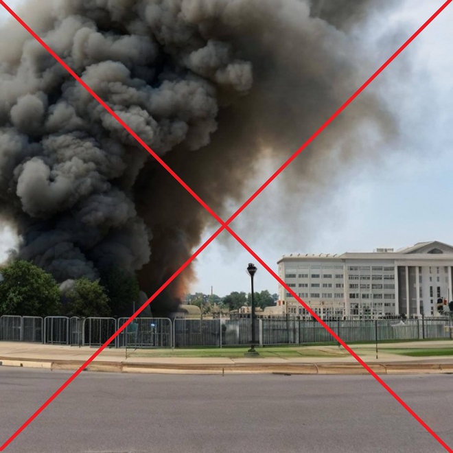 5月、米国バージニア州イリントン郡の国防総省敷地内で爆発が発生したというニュースとともに写真が拡散した。 しかし、それはAIが作成した偽物の写真であると推測されます。