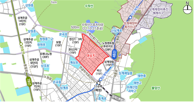 "서울 동북권 최대규모 재개발"…상계역 일대 4300가구 신통기획 확정