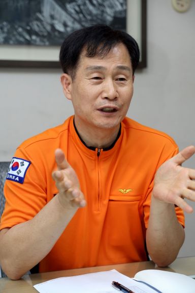반포 수난구조대 권태진 1팀장(소방위). 사진=허영한 기자 younghan@