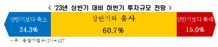 대기업도 하반기 투자는 신중…"상반기와 비슷하거나 축소"