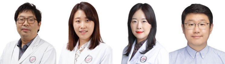 한림대성심병원 내분비내과 강준구·허지혜·노은 교수, 숭실대 정보통계보험수리학과 한경도 교수(왼쪽부터).