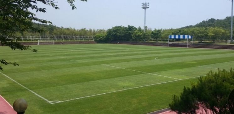 울산 미포구장 축구장.