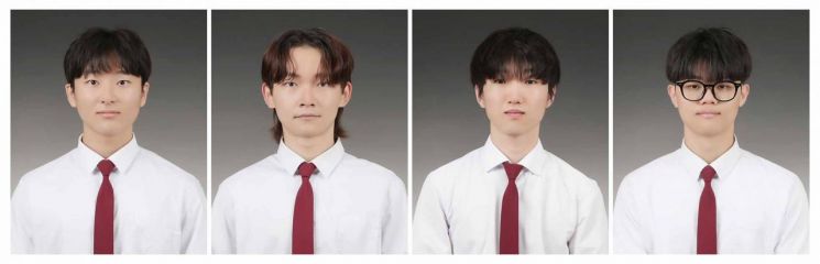 신한은행에 최종 합격한 (사진 왼쪽부터)손민·우준성·이승민·최민재 학생.