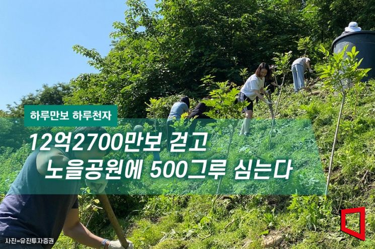 [하루만보 하루천자]2억2700만보 걷고 노을공원에 500그루 심는다