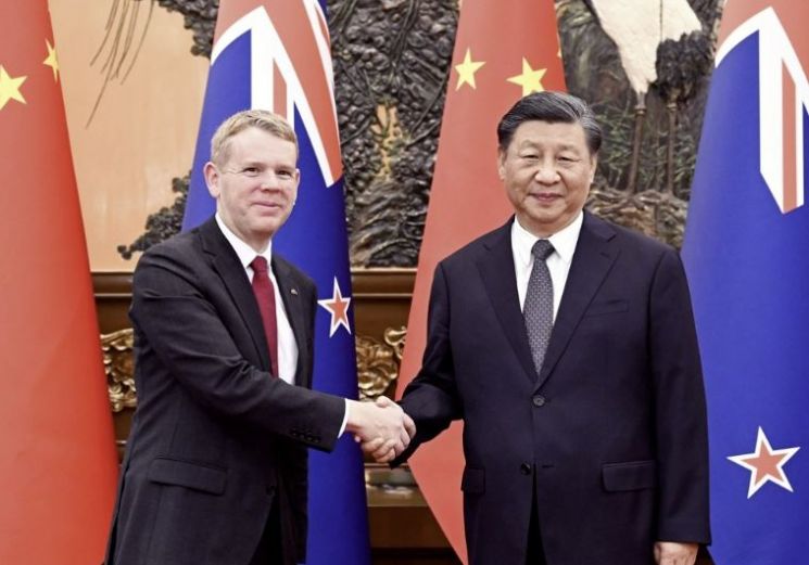 中, 뉴질랜드와 협력 강화 공동성명