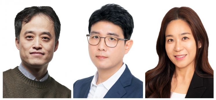 김정희(왼쪽부터)  데이터·솔루션 그룹장, 김민수 AI·빅데이터담당, 김민정 전략영업컨설팅담당. 사진제공=CJ대한통운