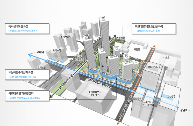 '강남역 초역세권' 서초 진흥, 50층 도심형 복합주거단지로 재건축