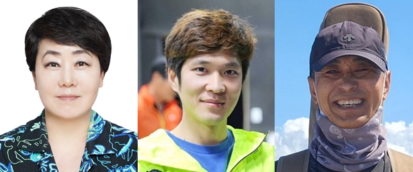 LG 의인상을 받은 (왼쪽부터) 이예분씨, 이은필씨, 최인찬씨 / [사진제공=LG]