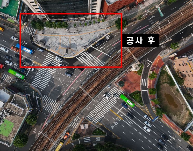 광진구, 자양사거리 교통섬 철거