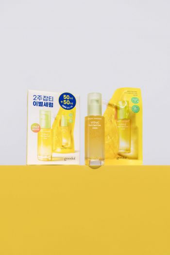 클리오 구달의 ‘청귤 비타C 잡티케어 세럼’ 대용량 리필 기획. [사진제공=클리오]