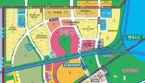 송도 8공구 R2블록 위치도 [인천경제청 제공]