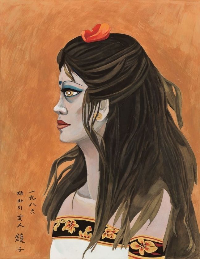 천경자, '쟈바의 여인', color on paper, 1986. [사진제공 = 서울옥션]