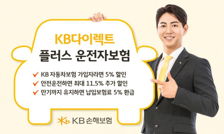 안전운전하면 더 할인…'KB다이렉트 플러스 운전자보험' 출시