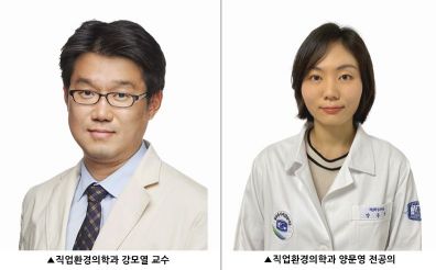 가톨릭대학교 서울성모병원 강모열 교수(왼쪽)와 양문영 전공의. [사진제공=서울성모병원]