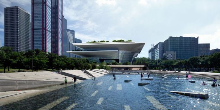 '제2세종문화회관' 기획 디자인 공모전에서 선정된 오호근(종합건축사사무소 디자인캠프문박디엠피) 당선작. [사진제공=서울시]