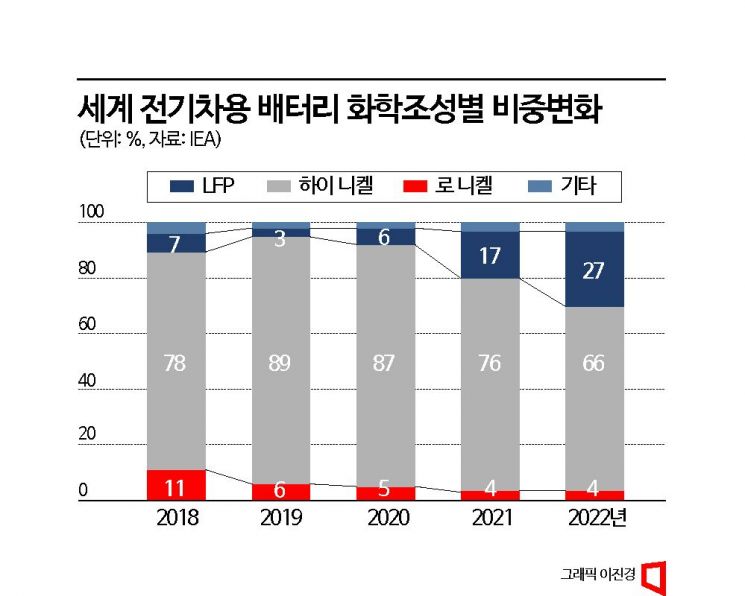 테슬라가 쏘아올린 저가 경쟁..中 LFP 존재감 커진다