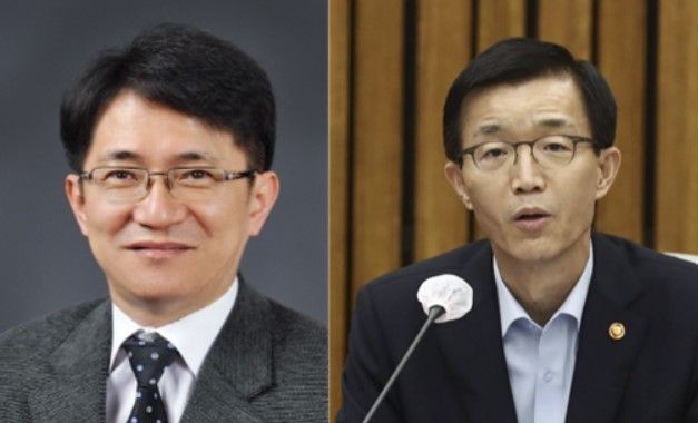 신임 대법원장 후보자에 지명된 이균용 서울고법 부장판사(좌)와 신임 산업통상자원부 장관으로 지명된 방문규 국무조정실장.