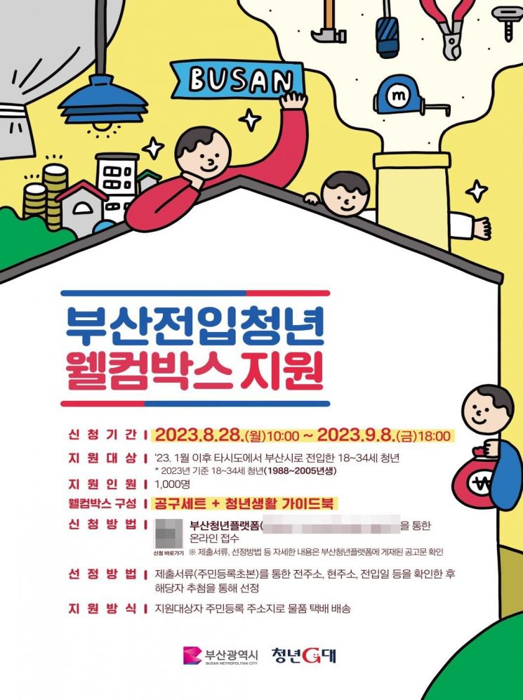 부산시, ‘부산전입청년 웰컴박스 지원’ 대상자 모집