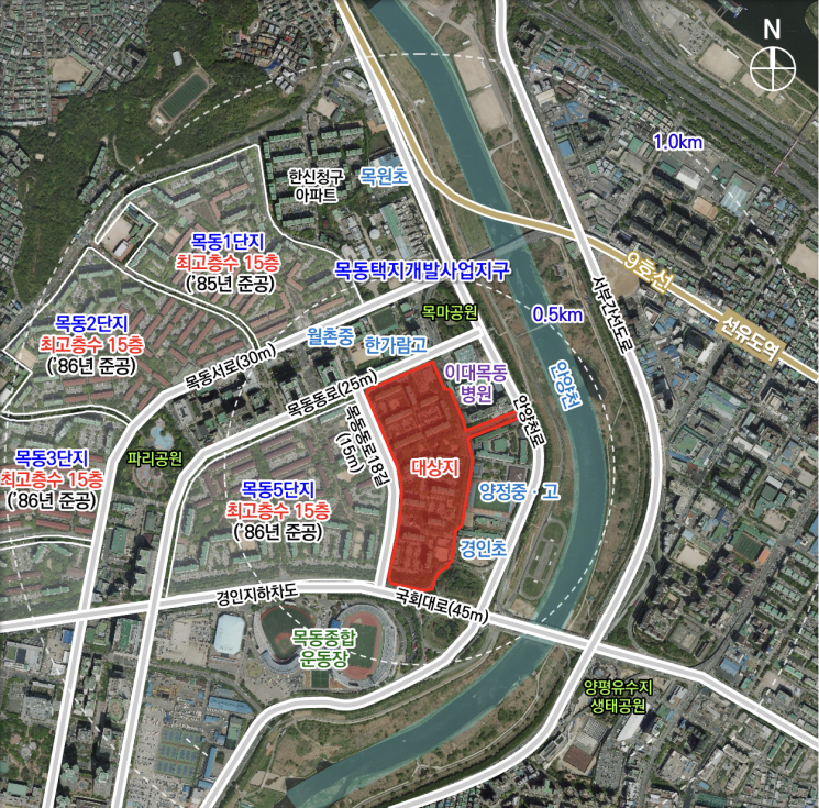 서울 양천구 목동6단지 아파트 위치도.[이미지제공=서울시]