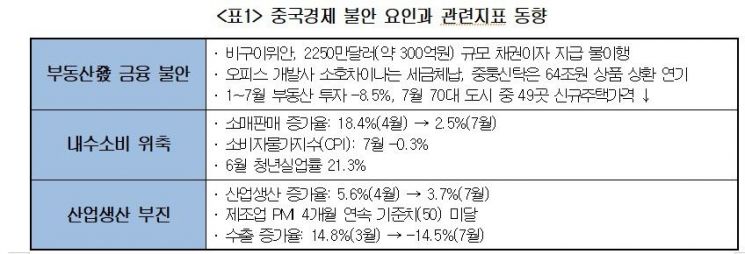 中 경제 '경고등'…우리 기업들 불안 커진다