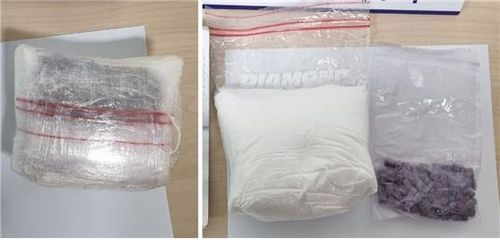 비닐랩으로 포장된 마약. [사진 제공=인천지금]