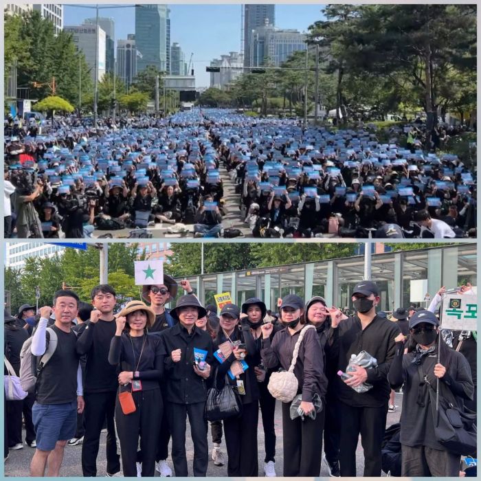 김대중 전남교육감과 교원단체들은 서이초 교사의 추모행사에 참여했다.