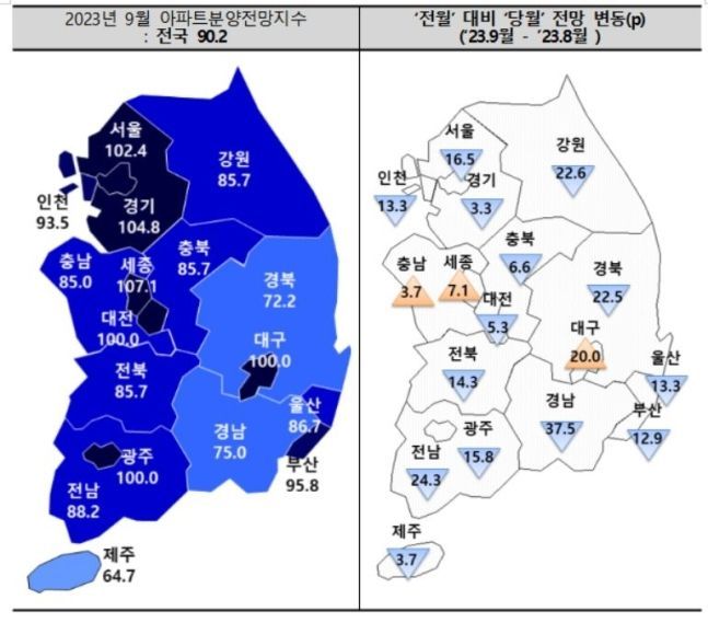 전국 아파트 분양 시장 9월 '흐림'…서울·경기는 '맑음' 