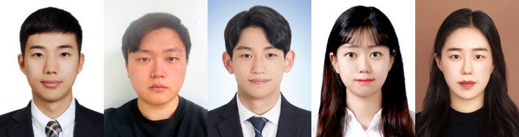 (왼쪽부터)부경대 박사과정생 임나단, 운성천, 김세창, 김선화, 서로사 씨.