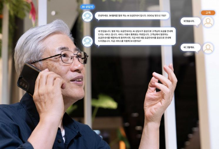 SKT ‘말로 하는 AI 요금안내서’ 통화 시나리오 예시 [사진제공=SKT]