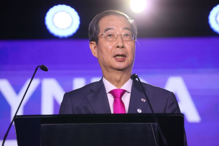크리니차 포럼에서 연설 중인 한덕수 국무총리(사진제공=총리실)