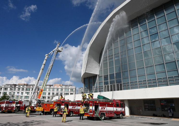 광주 광산소방서, 대형 화재 대응 훈련