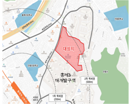 홍제동 신통기획 후보지 위치도.[이미지제공=서울시]