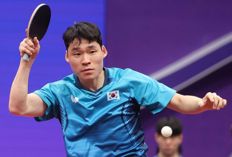 한국 남자 탁구 대표팀 장우진   [사진 제공= 연합뉴스]