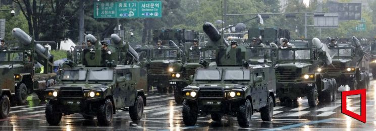 [포토] 시가행진하는 '한국형 3축 체계' 제대