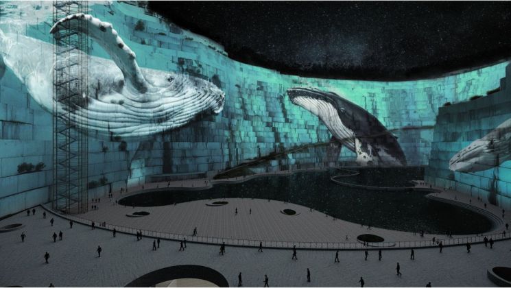 黄登石山文化艺术公园媒体艺术展示效果图。黄登Art and Culture提供