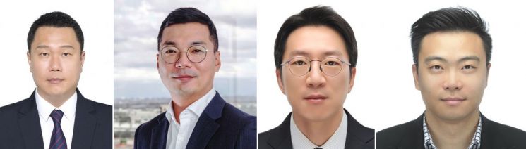 (왼쪽부터. 가나다순)큐셀 부문 김규철 프로, 큐셀 부문 김지현 프로, 케미칼 부문 류현철 프로, 전략 부문 박수경 프로 [사진제공=한화솔루션]