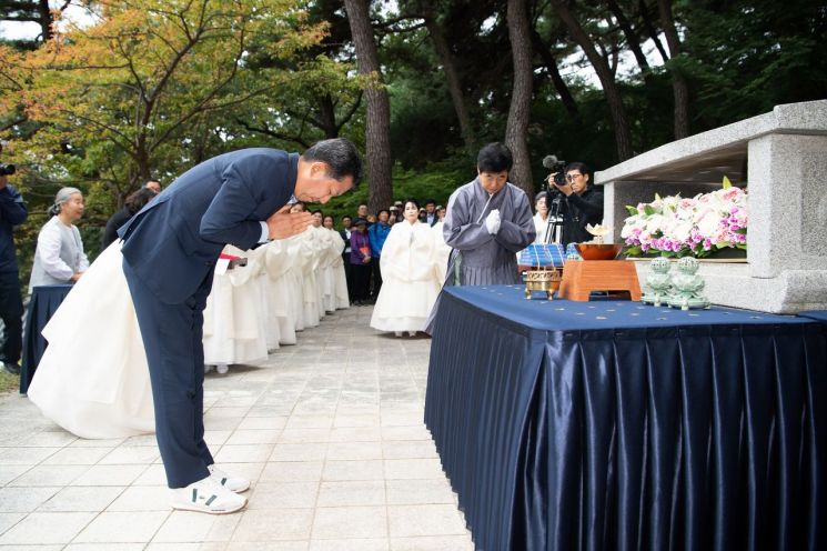 향문화 대제전에 참석한 김장호 구미시장.