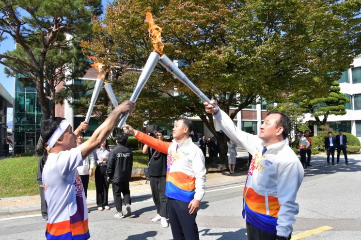 담양군, 제104회 전국체육대회 성공 기원 성화 봉송 