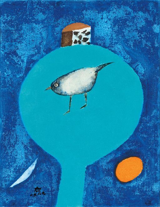 장욱진의 1989년 작 ‘새’ 작품 이미지. [사진제공 = 케이옥션]