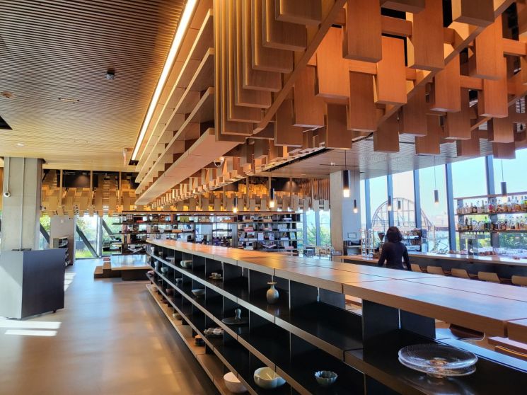 뉴욕 제네시스 하우스에는 서울에 있는 미슐랭 스타 레스토랑 '온지음'과 협업한 한식당이 있다. [사진=오규민 기자 moh011@]