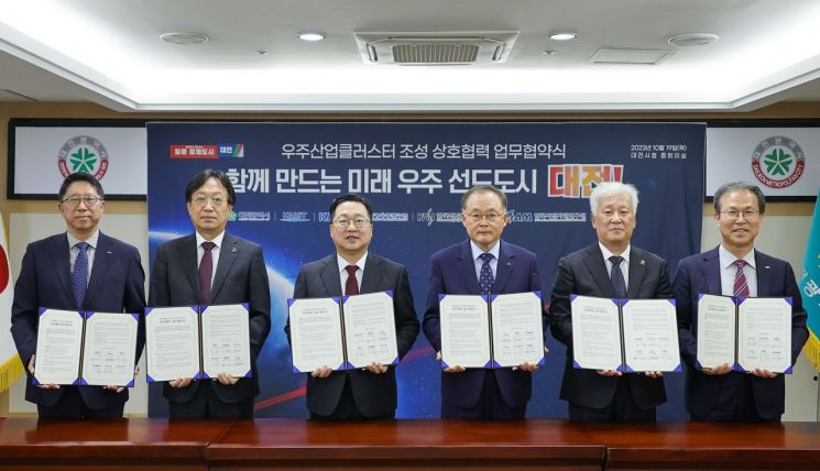 대전시·5개 연구기관, ‘우주산업 클러스터’ 조성 협력